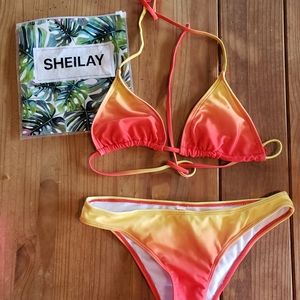 Super Cute Ombre Sheilay Bikini Set - Large
